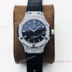 AAA Swiss Hublot Classic Fusion Women Watches SS Iced Out Black Dial_th.jpg